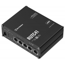 Teltonika RUTC41 průmyslový router   4x LAN, 1x WAN, 4G/LTE, Dual SIM + eSIM, WiFi 6