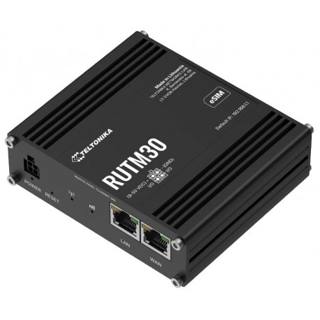 Teltonika RUTM30 průmyslový router, dual SIM + eSIM, 5G, 1x WAN, 1x LAN, WiFi 5