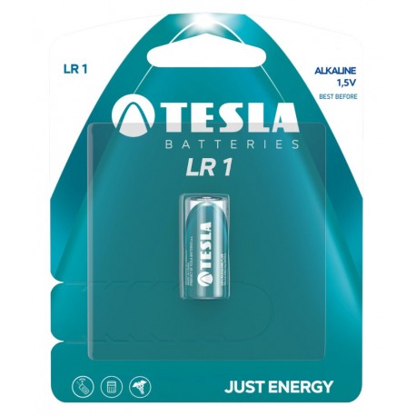TESLA alkalická baterie LR1, blister, 1 ks