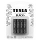 TESLA BLACK+ alkalická baterie AAA (LR03, mikrotužková, blister) 4 ks