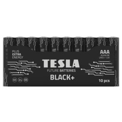 TESLA BLACK+ alkalická baterie AAA (LR03, mikrotužková, fólie) 10 ks