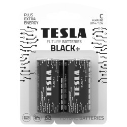 TESLA BLACK+ alkalická baterie C (LR14, malý monočlánek, blister) 2 ks