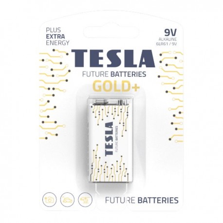TESLA GOLD+ alkalická baterie 9V (6LR61, blister) 1 ks