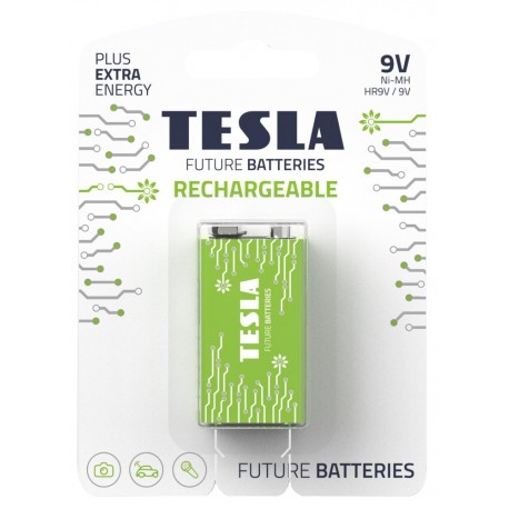TESLA RECHARGEABLE+ nabíjecí baterie 9V Ni-MH 250mAh 9V (HR9V, blister) 1 ks