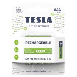 TESLA RECHARGEABLE+ nabíjecí baterie AAA Ni-MH 800mAh (HR03, mikrotužková, blister) 4 ks