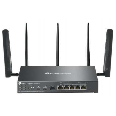 TP-Link ER706WP-4G Omada VPN Router, 2x Nano SIM, AX3000 WiFi 6, 1x SFP GWAN, 1x GWAN, 4x GLAN PoE+