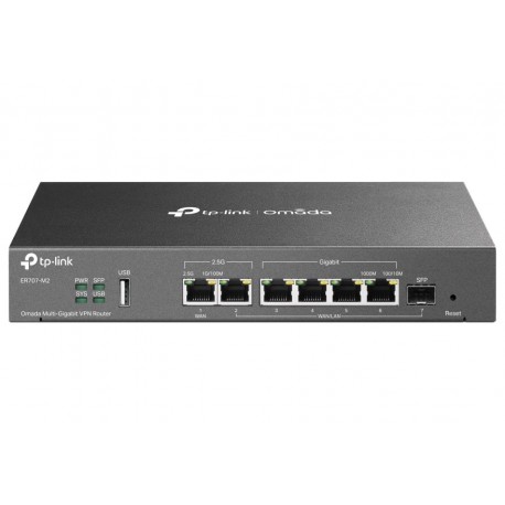 TP-Link ER707-M2 VPN Router 4x GWAN/Lan, 2x 2.5GWan/Lan, 1x SFP GWAN/LAN, 1x USB, Omada SDN
