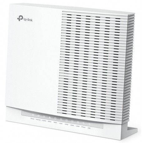 TP-Link EX820v - AX6000 Dualband router s WiFi 6, 1x 2,5GWAN, 1x 2,5GLAN, 3x GLAN, 2x RJ11(FXS), 1x USB 3.0, EasyMesh