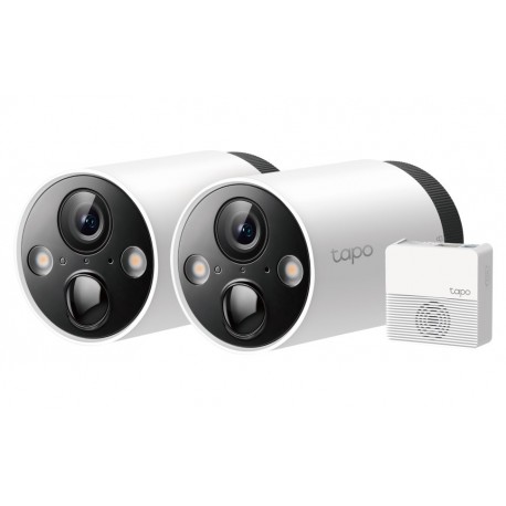 TP-Link Tapo C420S2 - venkovní Wire-Free 4Mpx Security kamera, Full-Color, mikrofon, IR15m,  2x Tapo C420 + 1 H200