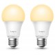 TP-Link Tapo L510E(2-pack) Chytrá žárovka E27, 8,7W, 230V, přes IP, stmívatelná, 2700K
