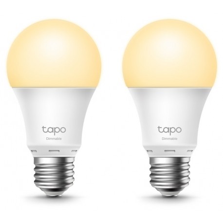 TP-Link Tapo L510E(2-pack) Chytrá žárovka E27, 8,7W, 230V, přes IP, stmívatelná, 2700K