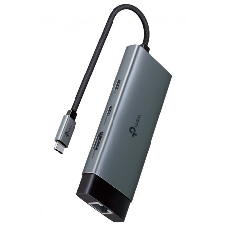 TP-Link UH6120C USB-C Hub na 1x USB-C, 1x HDMI 4K při 60Hz, 1x USB-C 100W PD, 2× USB-A, 1x GLAN