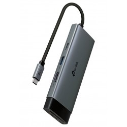 TP-Link UH7021C USB-C Hub na 1x HDMI 4K při 60Hz, 1x USB-C 100W PD, 3× USB-A, SD