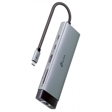 TP-Link UH9120C USB-C Hub na 1x USB-C, 1x HDMI 4K při 60Hz, 1x USB-C 100W PD, 3× USB-A, 1x GLAN, 1x SD