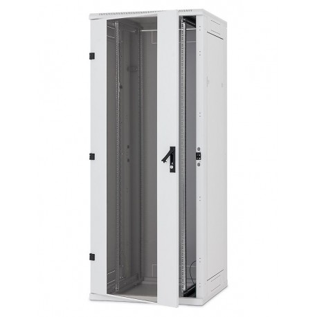 Triton 19" rozvaděč stojanový 45U/600x600, typ RT, nosnost 1200kg, skleněné dveře, RAL7035, šedý