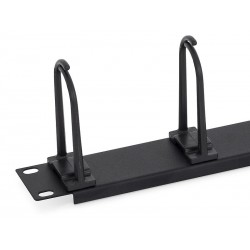 Triton 19" vyvaz. panel 1U plastový 5 x úchytka BK