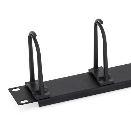 Triton 19" vyvaz. panel 1U plastový 5 x úchytka BK