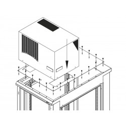 Triton Redukce pro montáž klimatizace Y1, Y2 600x600 na šířku rozv. II. RAL7035, šedá