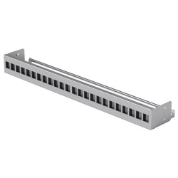 Ubiquiti 24-Port Blank Keystone Patch Panel - Panel do rozvaděče 19", pro keystone, stříbrný, 1U