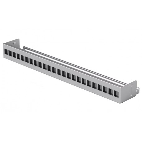 Ubiquiti 24-Port Blank Keystone Patch Panel - Panel do rozvaděče 19", pro keystone, stříbrný, 1U