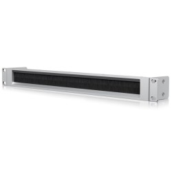 Ubiquiti Rack Mount Panel Brush 1U - Panel do rozvaděče 19", průchozí s kartáčem, stříbrno-černý, 1U