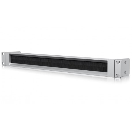 Ubiquiti Rack Mount Panel Brush 1U - Panel do rozvaděče 19", průchozí s kartáčem, stříbrno-černý, 1U