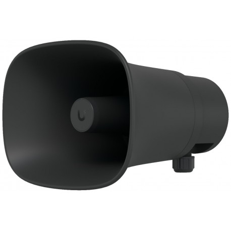 Ubiquiti UniFi AI Horn Speaker B - Venkovní reproduktor (siréna), hlasitost až 120 dB, IP66, PoE+ napájení, černý