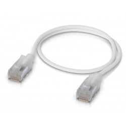 Ubiquiti UniFi Premium Patch Cable 0.3m - Patch kabel, Cat6a, Etherlighting, bílý, délka 0,3m