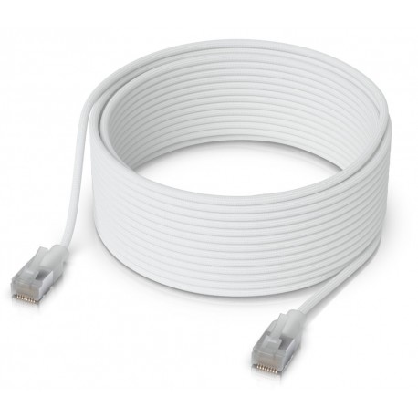 Ubiquiti UniFi Premium Patch Cable 12m - Patch kabel, Cat6a, Etherlighting, bílý, délka 12m
