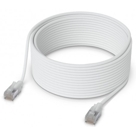 Ubiquiti UniFi Premium Patch Cable 15m - Patch kabel, Cat6a, Etherlighting, bílý, délka 15m