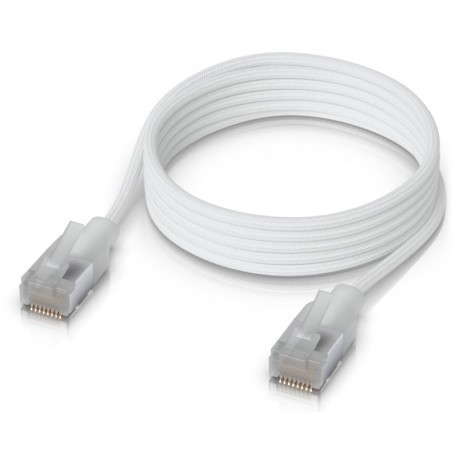 Ubiquiti UniFi Premium Patch Cable 1m - Patch kabel, Cat6a, Etherlighting, bílý, délka 1m