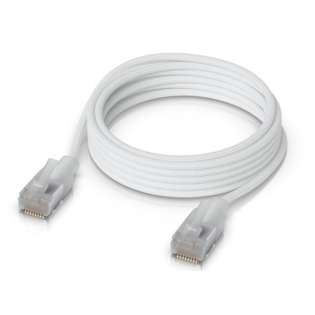 Ubiquiti UniFi Premium Patch Cable 2m - Patch kabel, Cat6a, Etherlighting, bílý, délka 2m