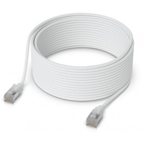 Ubiquiti UniFi Premium Patch Cable 8m - Patch kabel, Cat6a, Etherlighting, bílý, délka 8m