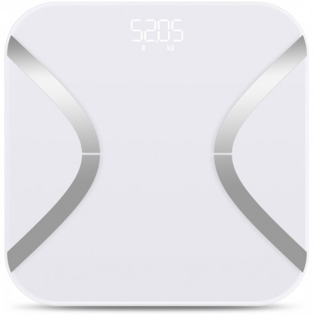 UMAX chytrá váha Smart Scale US20E/ 0,2 – 180 kg/ Bluetooth 4.0/ 11 tělesných parametrů/ čeština/ bílá