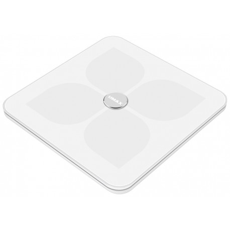 UMAX chytrá váha Smart Scale US20HRC / 0,2 – 180 kg/ Bluetooth 4.0/ 15 tělesných parametrů/ čeština/ bílá