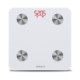 UMAX chytrá váha Smart Scale US20M/ 0,2 – 150 kg/ Bluetooth 4.0/ 6 tělesných parametrů/ čeština/ bílá