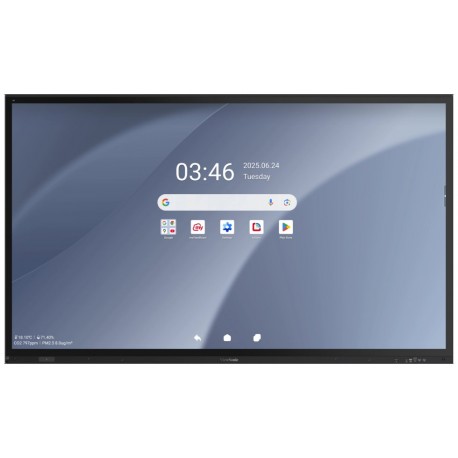 ViewSonic Flat Touch Display IFP8663-1C/86"  4K UHD,50 multi-point PCAP,9H,450nits, 16G RAM/128G,HDMI,DP,USB,RJ45, RS232