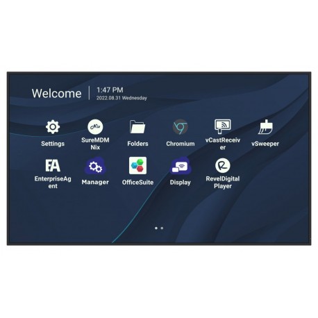 ViewSonic Prezentační Display CDE5530/55"/24-7 LCD/3840x2160/6ms/450cd/HDMI x 2/DVI/USB A x 2/USB-C/RJ45/RS232/repro/And