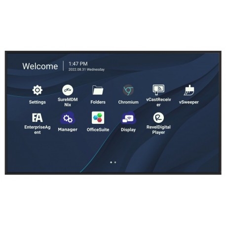 ViewSonic Prezentační Display CDE7530/75"/24-7 LCD/3840x2160/8ms/450cd/HDMI x 3/USB A x 2/USB-C/RJ45/RS232/repro/Android