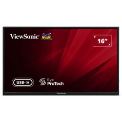 ViewSonic VA1650 16" 16:9  1920 x 1080 SuperClear® IPS přenosný monitor, HDMI,2 USB type C, ochranný obal