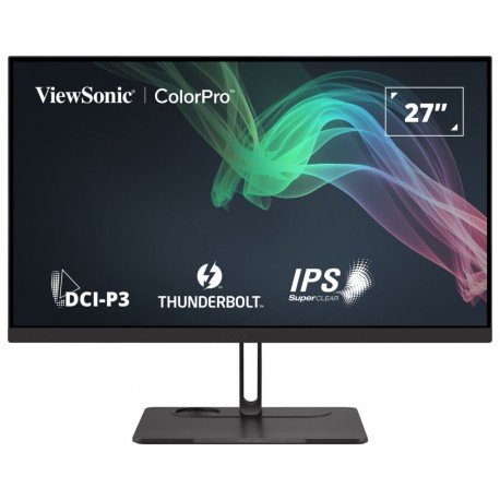 ViewSonic VP2776T-4K/27" 16:9 3840 x 2160 3 sides Frameless SuperClear IPS Monitor with 100% sRGB,98% DCI-P3,Thunderbolt