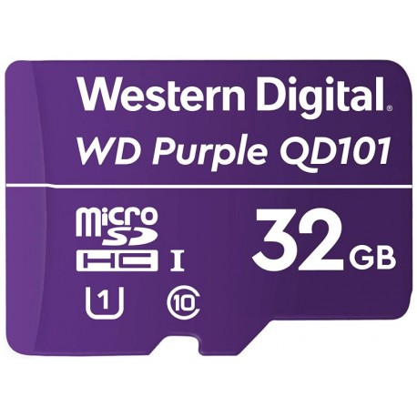 WD PURPLE 32GB MicroSDHC QD101 / WDD032G1P0CC / CL10 / U1 /