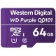 WD PURPLE 64GB MicroSDXC QD101 / WDD064G1P0C / CL10 / U1 /