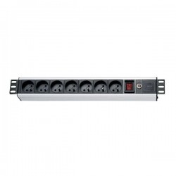 XtendLan 19'' rozvodný panel 7x 230V, ČSN, vypínač, nadproudová a přepěťová ochrana, 1,8 m