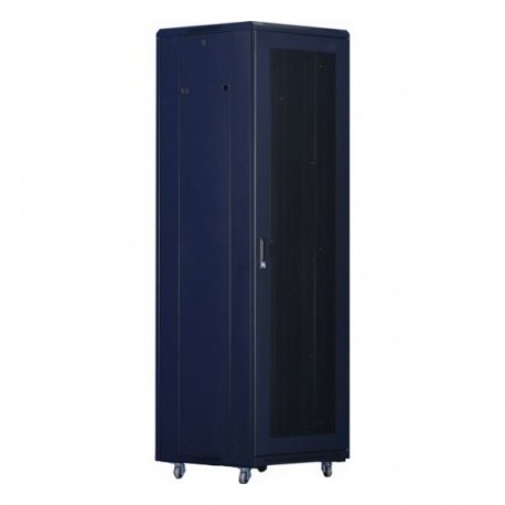 XtendLan 47U/800x1000 stojanový, černý, perforované dvoukřídlé dveře a záda