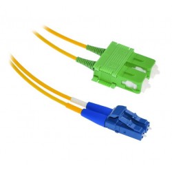 XtendLan FO patch LC-SC/APC 0.5m 9/125, duplex, ultraflexibilní G.657.A1, LS0H, průměr 2mm, krátký vývod