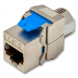 XtendLan Keystone jack RJ45, zaklapávací, CAT7,CAT8, STP, instalace bez nástrojů