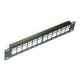 XtendLan Patch panel 10", 12 portů, 1U, Cat6