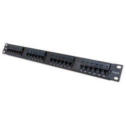 XtendLan Patch panel 19", 24 portů Cat6, 30u Au, 110