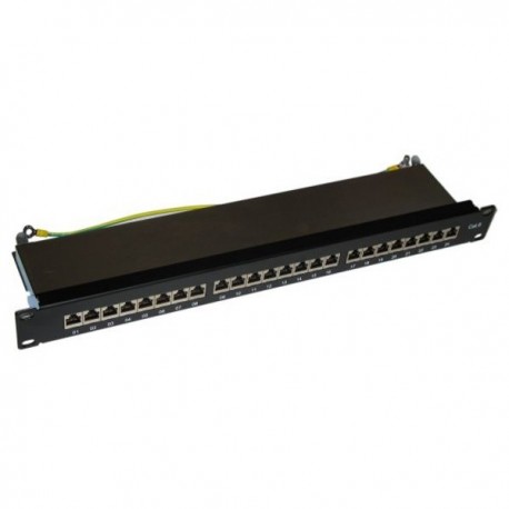 XtendLan Patch panel 19", 24 portů RJ-45, Cat6, stíněný, kovový kryt
